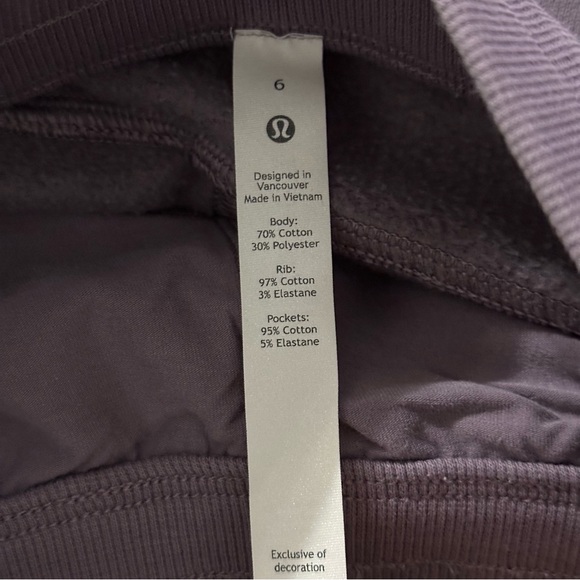 Lululemon Womens Size 6 Dusky Lavender Scuba Relaxed High-Rise Jogger Sweatpants - Picture 9 of 10